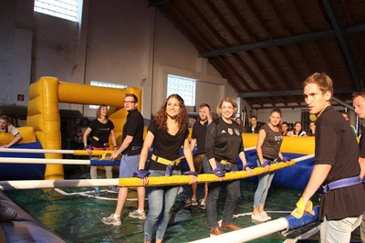 Beim Lebendkickern bei der CSU Gro�mehring