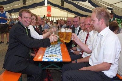 Kurze Erfrischung vor der Festrede