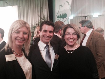 Umweltministerin Ulrike Scharf mit Eric Bei�wenger und Tanja Schorer-Dremel beim Empfang der Waldbauern auf der Gr�nen Woche in Berlin